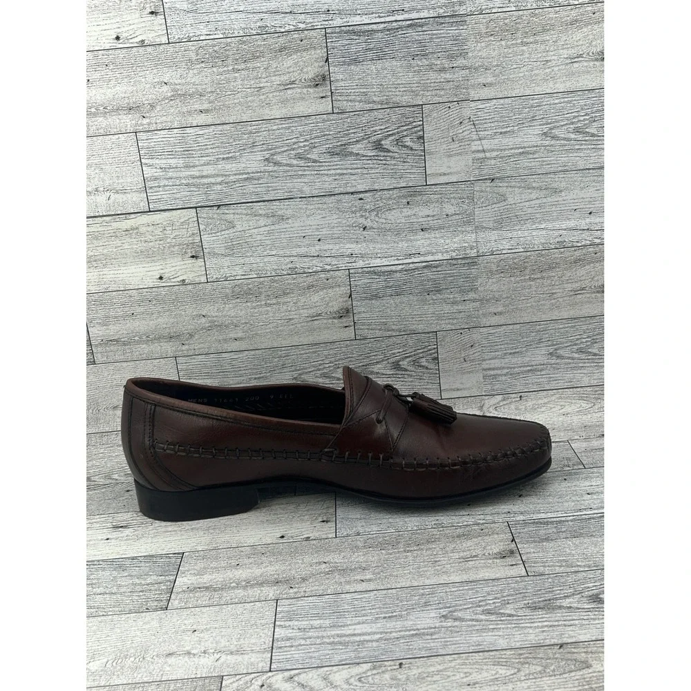 Florsheim Men 11661‎ 200 Brown Leather Tassel Loafer Shoes Size 9 EEE Extra Wide